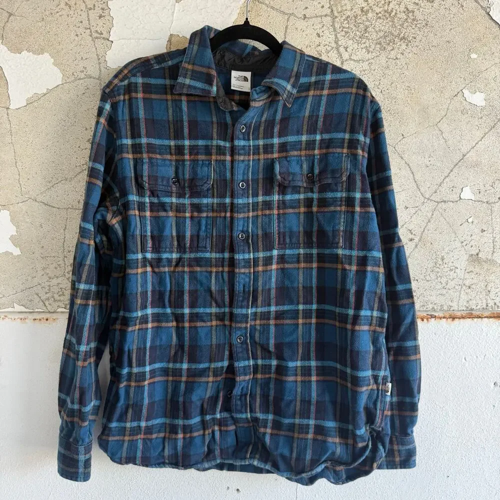 North Face Arroyo‎ Flannel Shirt Men’s L Plaid Long Sleeve Button Down Gorpcore